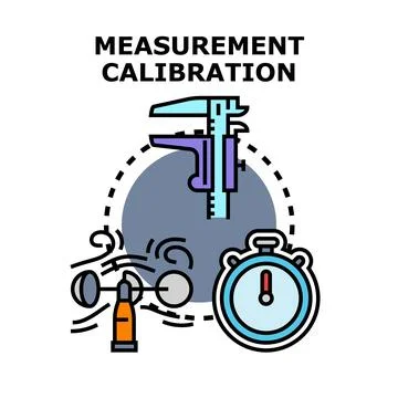 Measurement calibration concept with precision instruments Stock Illustration