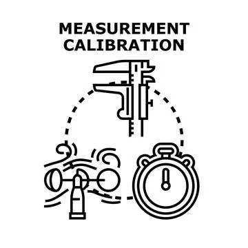 Measurement calibration concept with precision instruments Stock Illustration