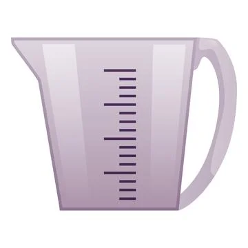 Measurement cup flat vector icon, kitchen accessory for measuring amount of Stock Illustration