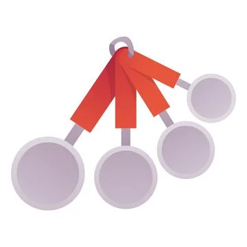 Measurement cups kit flat vector icon, kitchen accessory for measuring amount of Stock Illustration