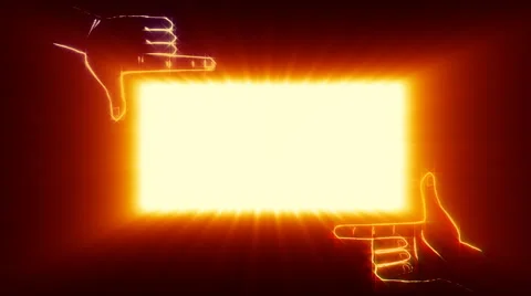 Measurement of framing hands Stock Footage 50001627