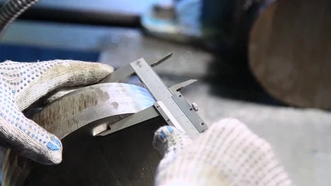 Measurement hardware with the help of Vernier caliper Stock Footage 80238463