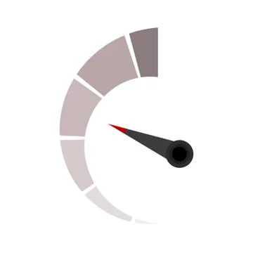 Measurement indicator with red arrow Stock Illustration