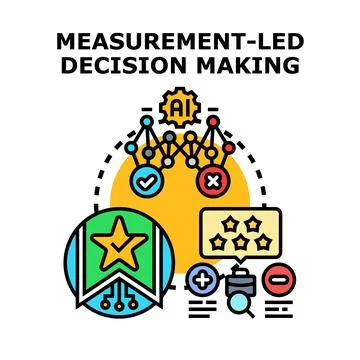 Measurement led decision making process with ai and data イラスト素材