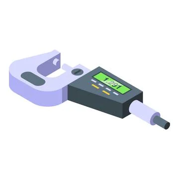 Measurement micrometer icon isometric vector. Dial laboratory Stock Illustration