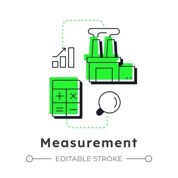 Measurement modern linear concept icon Stock Illustration