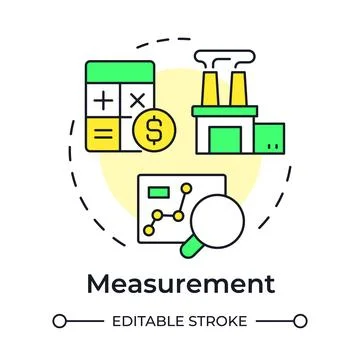 Measurement multi color concept icon Stock Illustration