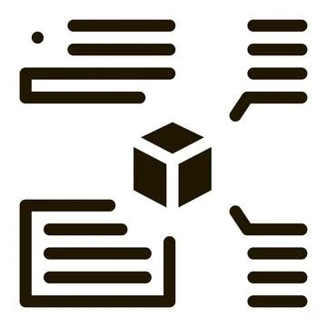 Measurement of parameters of parcel icon Vector Glyph Illustration Stock Illustration