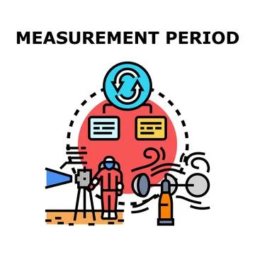 Measurement period concept for data collection イラスト素材