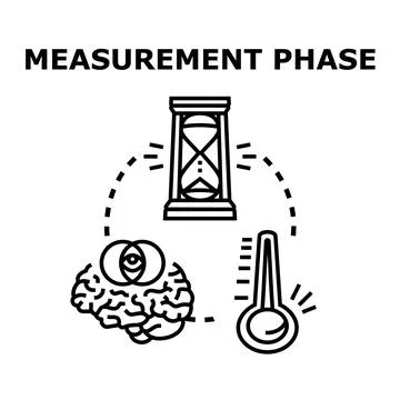 Measurement phase process analyzing data and progress Stock Illustration