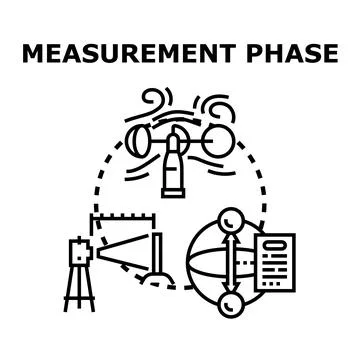 Measurement phase process for data collection 库存插图