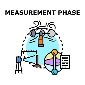 Measurement phase process for data collection Stock Illustration