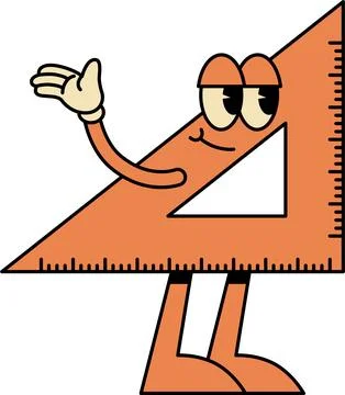 Measurement, Precision, and Geometry Mascot Illustrazione stock