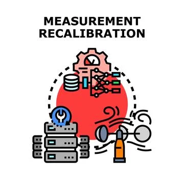 Measurement recalibration process with data analysis concept イラスト素材
