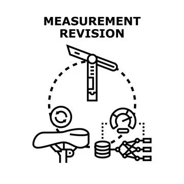 Measurement revision concept for accurate data analysis 스톡 일러스트