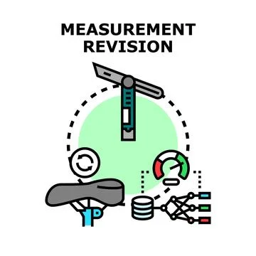 Measurement revision concept for accurate data analysis Stock Illustration