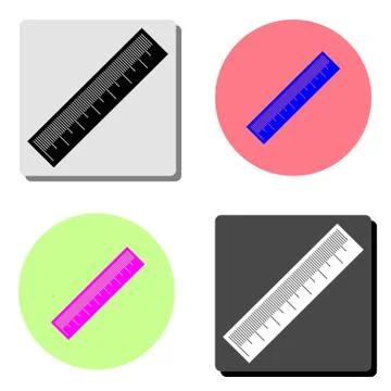 Measurement ruler. flat vector icon Stock Illustration