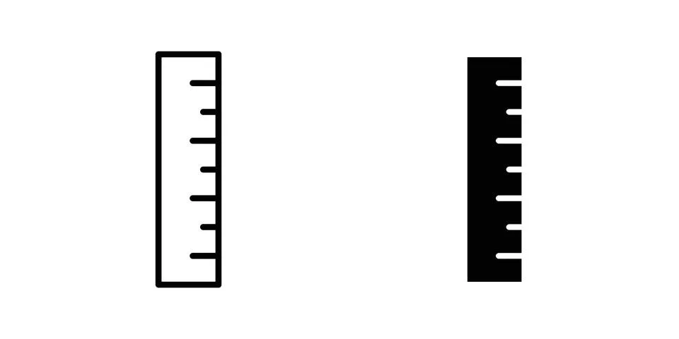 Measurement ruler icon for web projects Stock Illustration