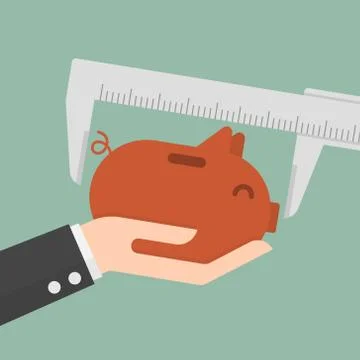 The Measurement of Saving. Stock Illustration