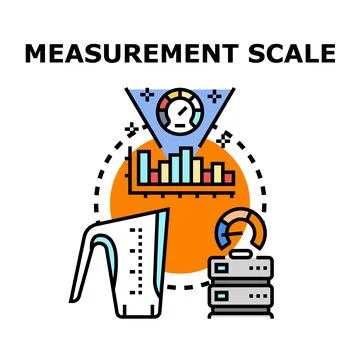 Measurement scale concept for data analysis and evaluation 库存插图