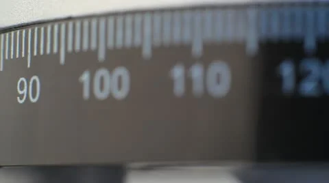 Measurement - scale running down from hundret to zero 2 Stock Footage 22348891