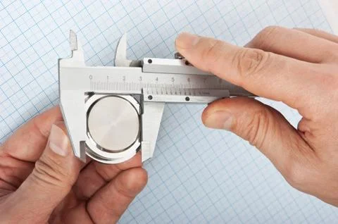 Measurement of the size of the details Stock Photos