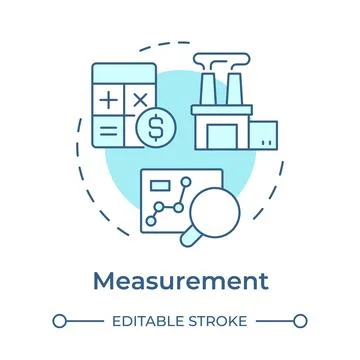 Measurement soft blue concept icon Stock Illustration