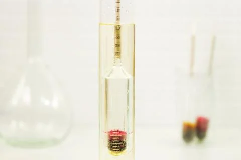 Measurement of solution density Stock Photos