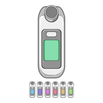 Measurement spirometer cartoon vector graphic Stock Illustration