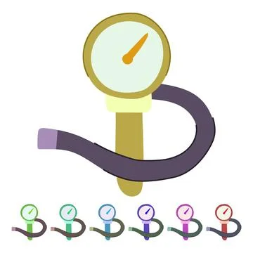 Measurement spirometer vector cartoon graphic Stock Illustration
