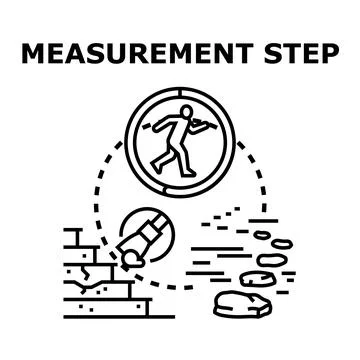 Measurement step progress, evaluation, and challenges Stock Illustration
