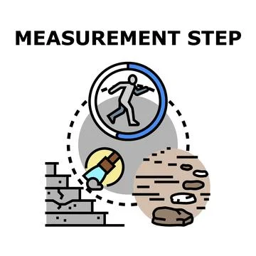 Measurement step progress, evaluation, and challenges Stock Illustration