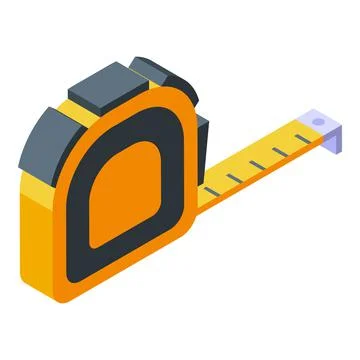 Measurement tape icon isometric vector. Worker drywall Stock Illustration