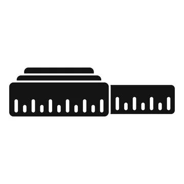 Measurement tape icon simple vector. Slim diet 스톡 일러스트