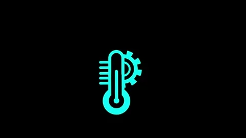 Measurement temperature and engineering icon in outline design. 4k loop ani.. Vídeo Stock 332958896