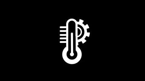 Measurement temperature and engineering icon in outline design. 4k loop ani.. Видео 332960330