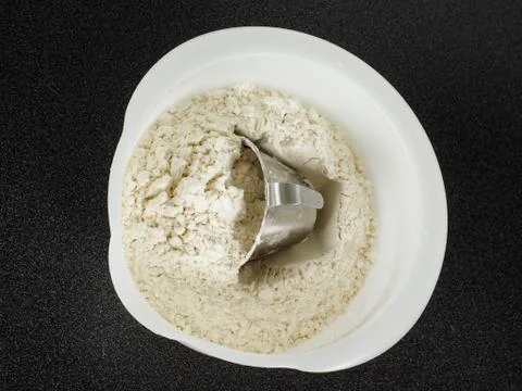 Measurement tool in flour Stock Photos