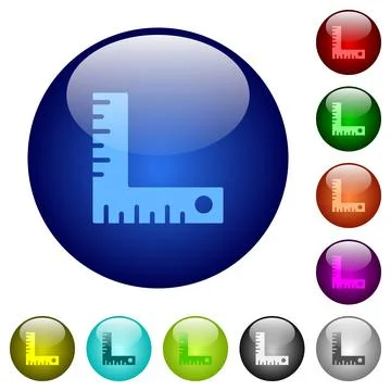 Measurement tool solid color glass buttons イラスト素材