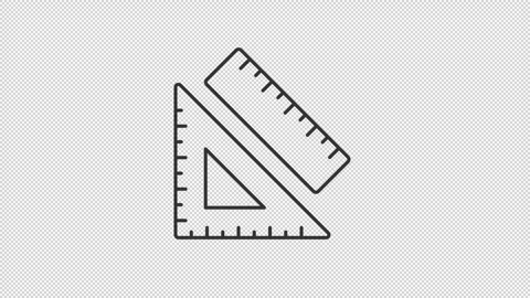 Measurement tools line animation Stock Footage 340282519