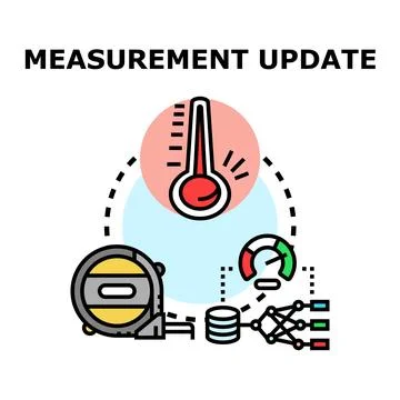 Measurement update process with data analysis and metrics Stock Illustration