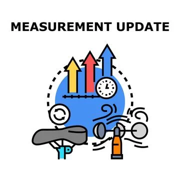 Measurement update process illustrating data analysis and growth Stock Illustration