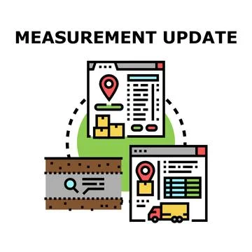 Measurement update process in logistics and delivery tracking Illustrazione stock