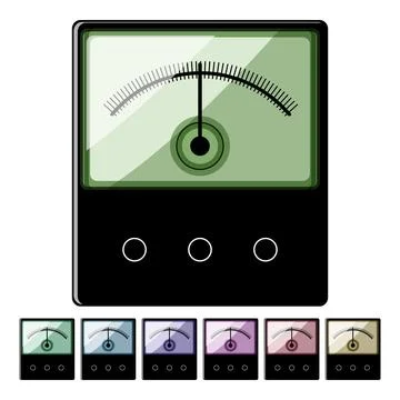 Measurement watt meter cartoon vector graphic Stock Illustration