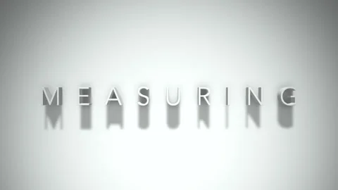 Measuring 3D title animation with shadows on a white background Stock Footage 297666967