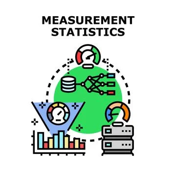 Measuring and analyzing data for business statistics 스톡 일러스트