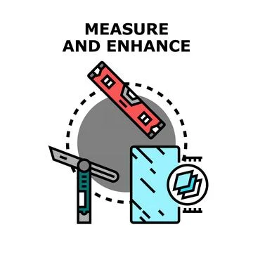 Measuring and enhancing improvement process vector illustration 库存插图