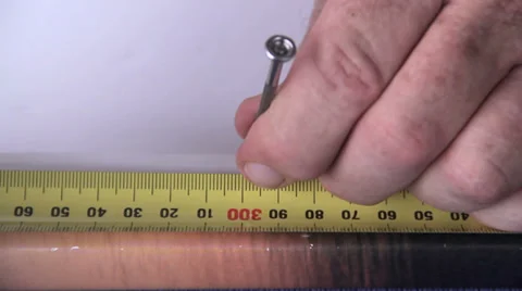 Measuring And Marking On Picture Frame 스톡 동영상 37924230
