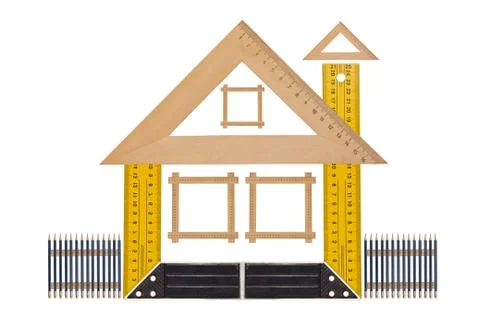 Measuring the angle and length Stock Photos