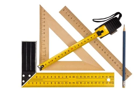 Measuring the angle and length Stock Photos