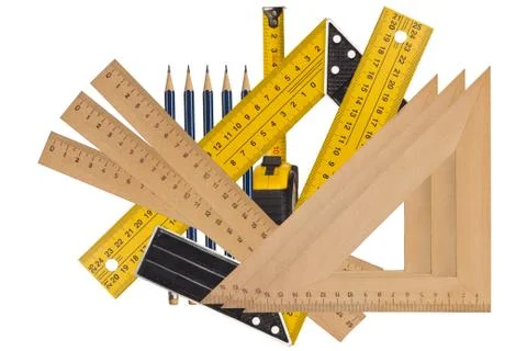 Measuring the angle and length Stock Photos